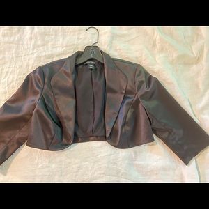WHBM Cropped Satin Blazer